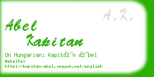 abel kapitan business card